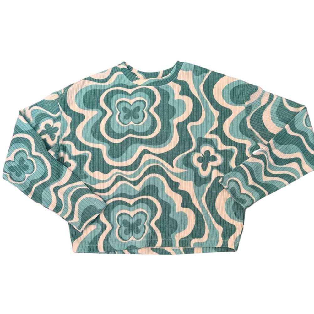 H&M Green Oversized Long Sleeve‎ Sweater Sz 16/18.